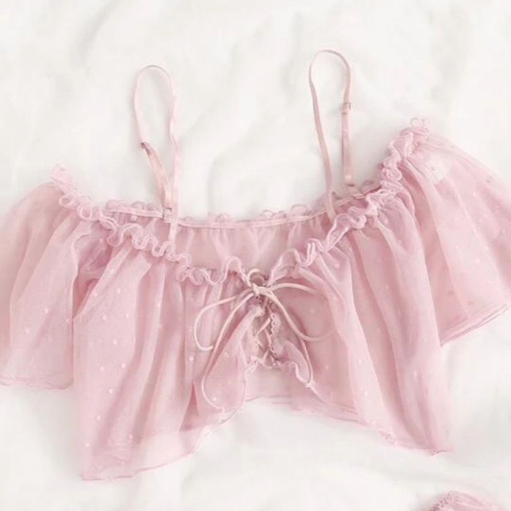 🥠Shein mesh dotted bralette🍉